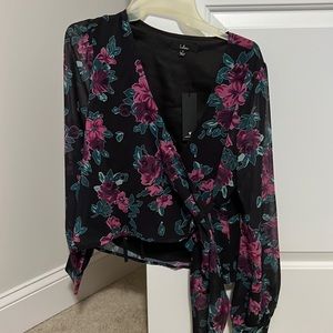 Lulus floral side tie top size S